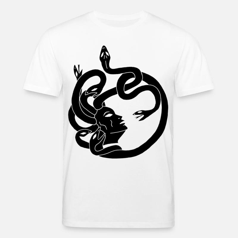 Frau mit Schlangenhaar (schwarz) - Stanley/Stella Unisex Bio-T-Shirt CREATOR  - Weiß