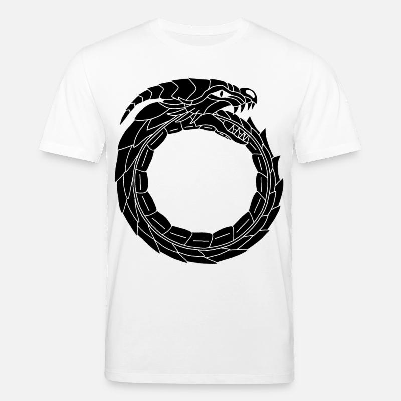 Dragon noir dévoreur - T-shirt bio CREATOR Stanley/Stella Unisexe - blanc