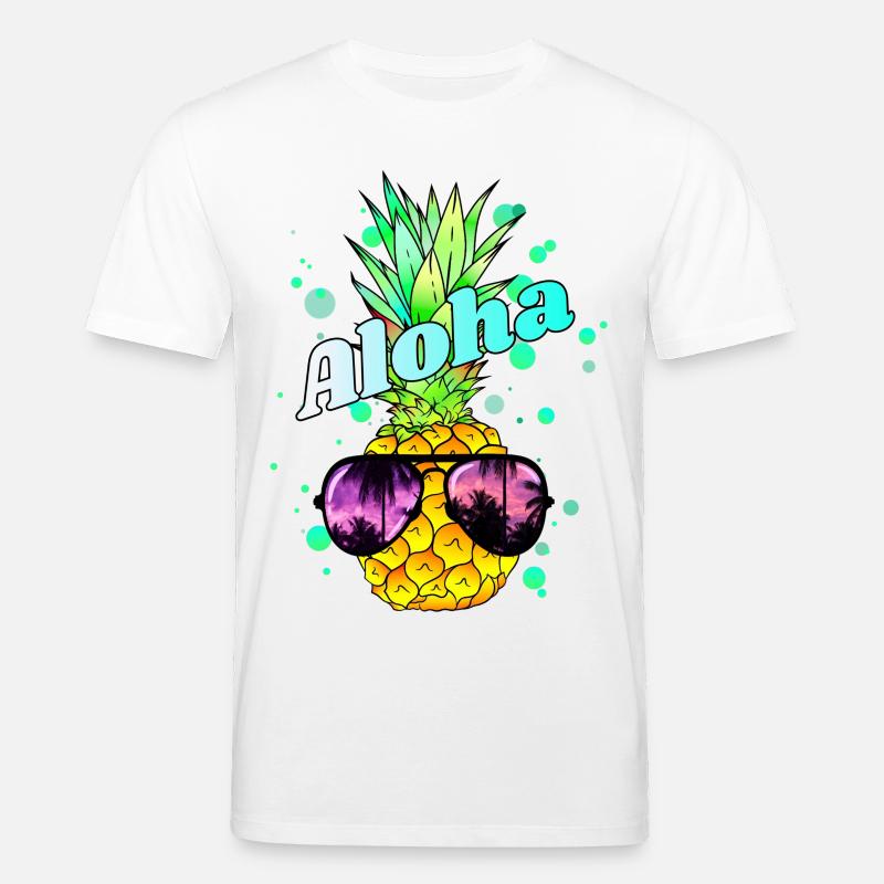 coole Ananas Aloha - Stanley/Stella Unisex Bio-T-Shirt CREATOR  - Weiß
