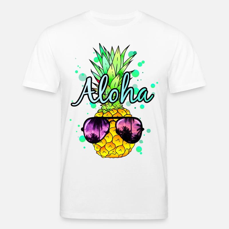 Ananas Aloha - Stanley/Stella Unisex Bio-T-Shirt CREATOR  - Weiß