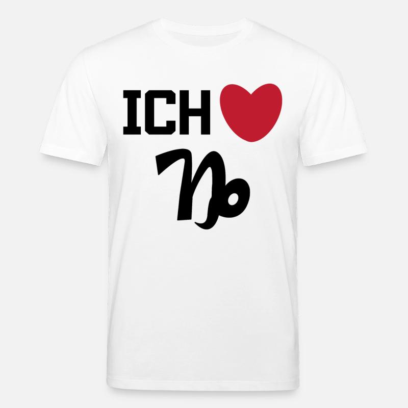 Herz Steinbock Statement Horoskop Sternzeichen - Stanley/Stella Unisex Bio-T-Shirt CREATOR  - Weiß