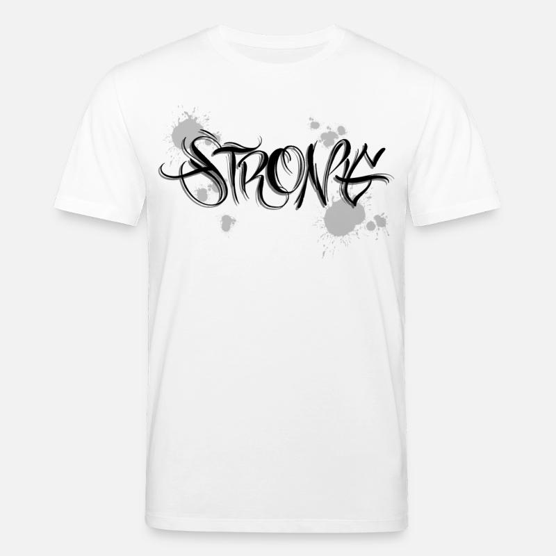 Stark Strong Motivation Graffiti - Stanley/Stella Unisex Bio-T-Shirt CREATOR  - Weiß