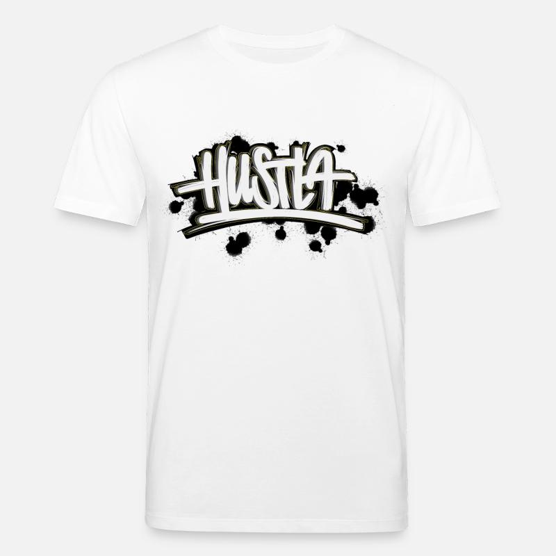 Lettrage de graffiti Hustla - T-shirt bio CREATOR Stanley/Stella Unisexe - blanc