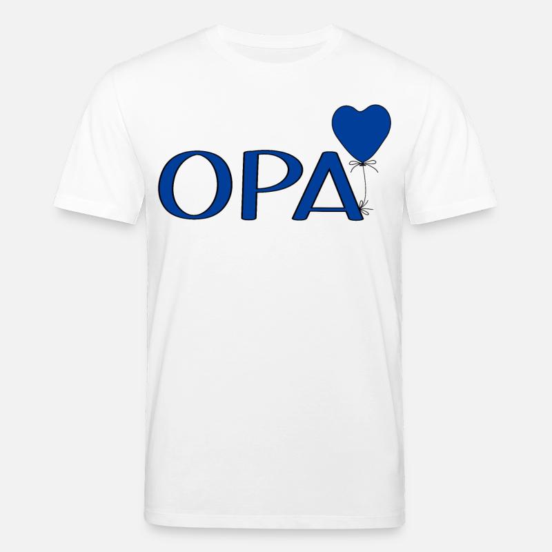 Opa Luftballon Herz - Stanley/Stella Unisex Bio-T-Shirt CREATOR  - Weiß