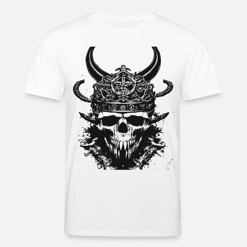 Crâne viking Valhalla Viking - T-shirt bio CREATOR Stanley/Stella Unisexe - blanc