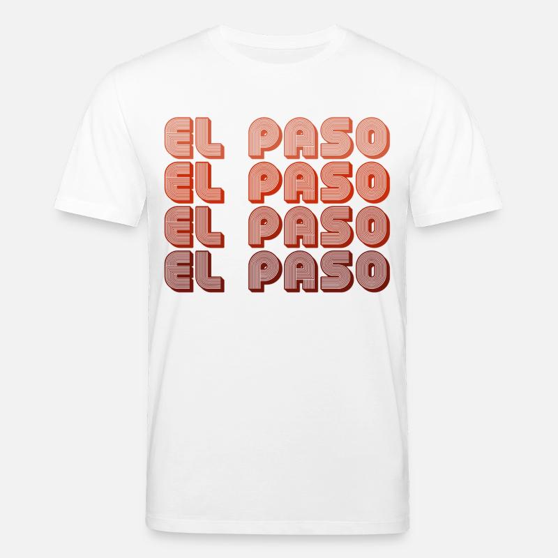 El Paso Gradient Retro Pattern - Stanley/Stella CREATOR Unisex Organic T-Shirt - white