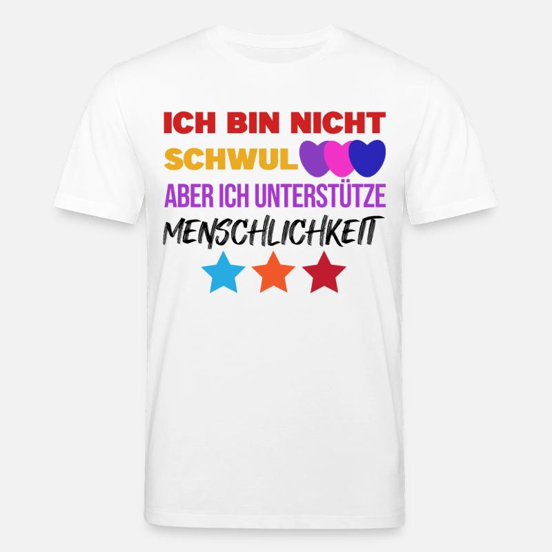 Lesbisch Lgbt Gleichberechtigung Statement Herz - Stanley/Stella Unisex Bio-T-Shirt CREATOR  - Weiß