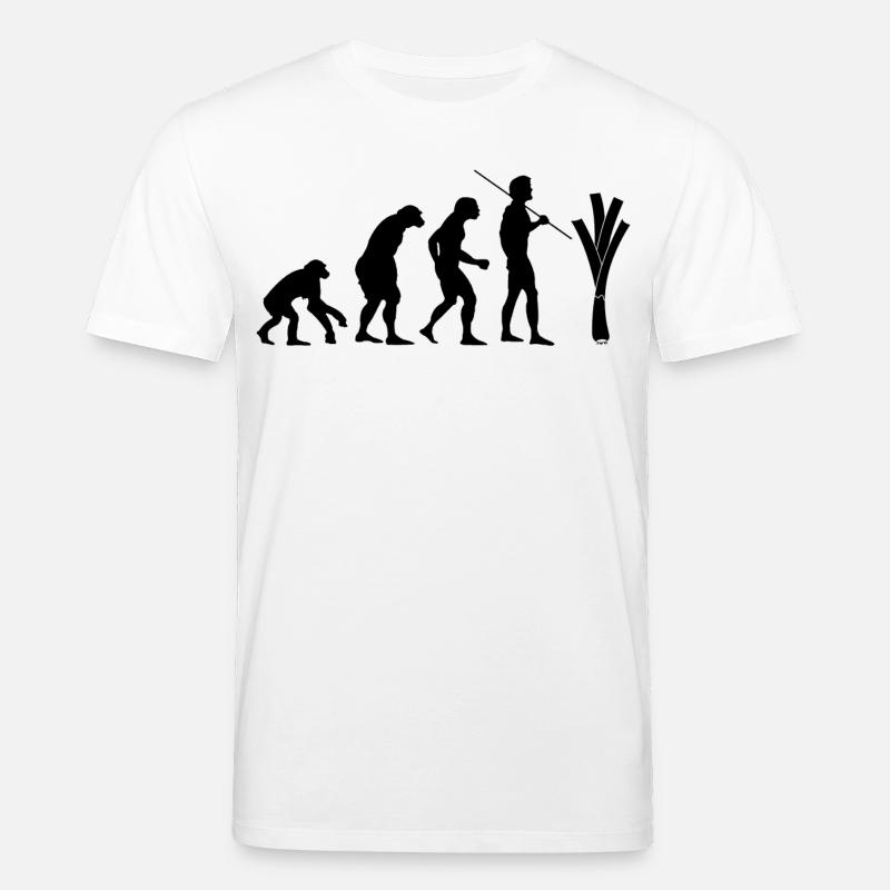 Evolution des Lauchs - Stanley/Stella Unisex Bio-T-Shirt CREATOR  - Weiß