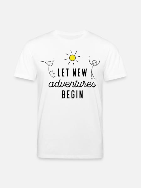 Adventure or new beginning - Stanley/Stella CREATOR Unisex Organic T-Shirt - white