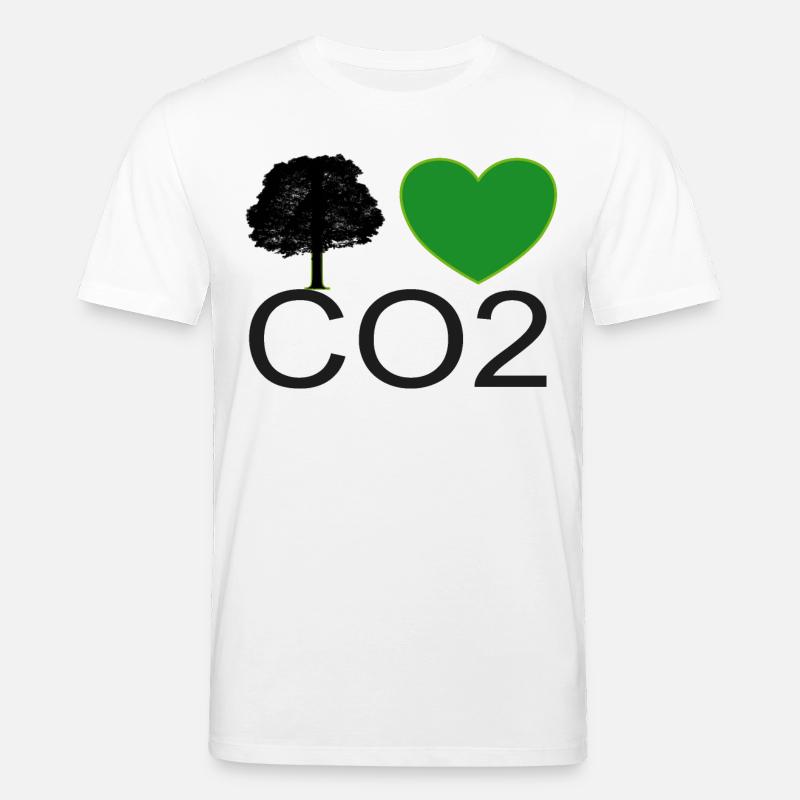 Ich Liebe CO2 Herz Grafik - Stanley/Stella Unisex Bio-T-Shirt CREATOR - Weiß