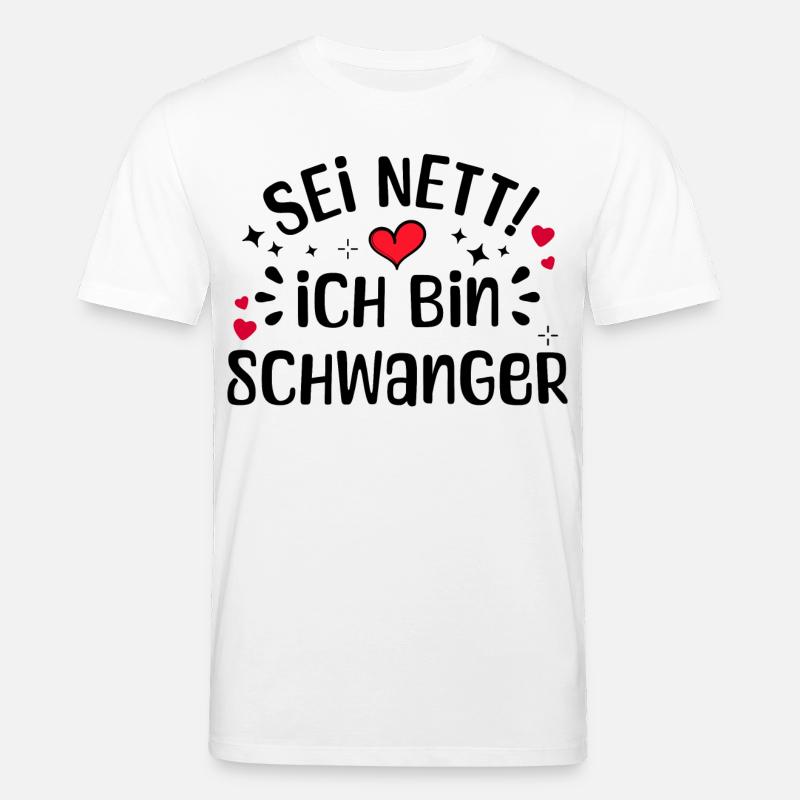 Schwangerschaft Mutter Schwanger Herz Statement - Stanley/Stella Unisex Bio-T-Shirt CREATOR  - Weiß