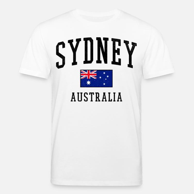 Sydney Australie Drapeau Conception des villes - T-shirt bio CREATOR Stanley/Stella Unisexe - blanc