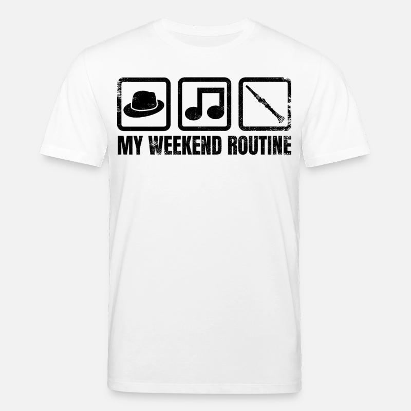 My weekend routine - Stanley/Stella CREATOR Unisex Organic T-Shirt - white