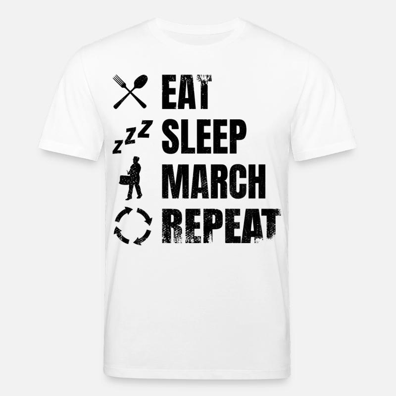 Eating, sleeping, drumming, repeating - Stanley/Stella CREATOR Unisex Organic T-Shirt - white