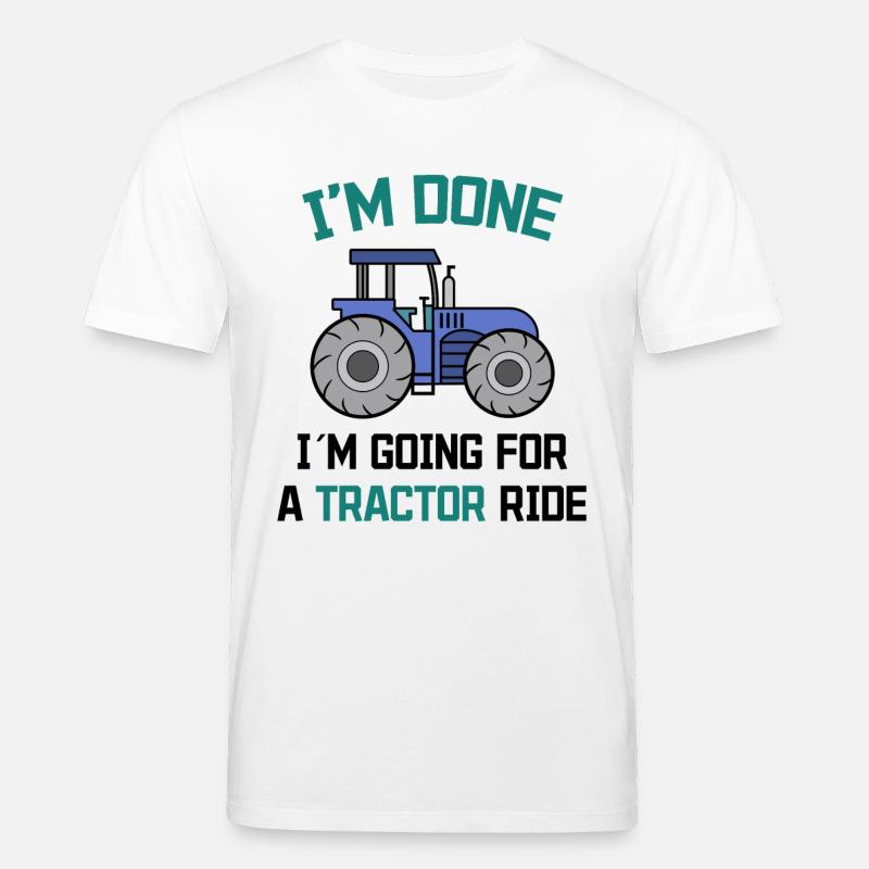 Bauer Traktor Statement Bauernhof Landwirtschaft - Stanley/Stella Unisex Bio-T-Shirt CREATOR  - Weiß