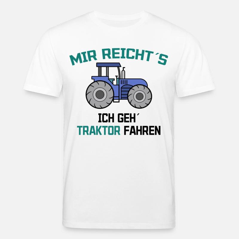 Traktor Statement Bauer Ackerbau Kraftfahrzeug - Stanley/Stella Unisex Bio-T-Shirt CREATOR  - Weiß