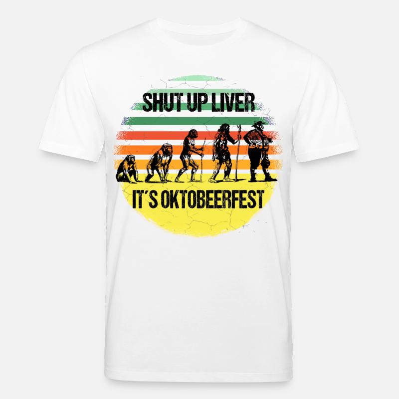 Octobeerfest Evolution – Shut Up Liver - T-shirt bio CREATOR Stanley/Stella Unisexe - blanc