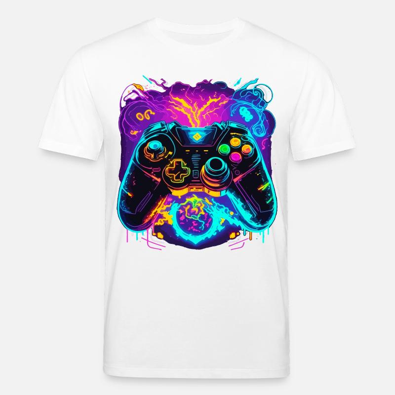 Power Graffiti Gaming Controller - T-shirt bio CREATOR Stanley/Stella Unisexe - blanc