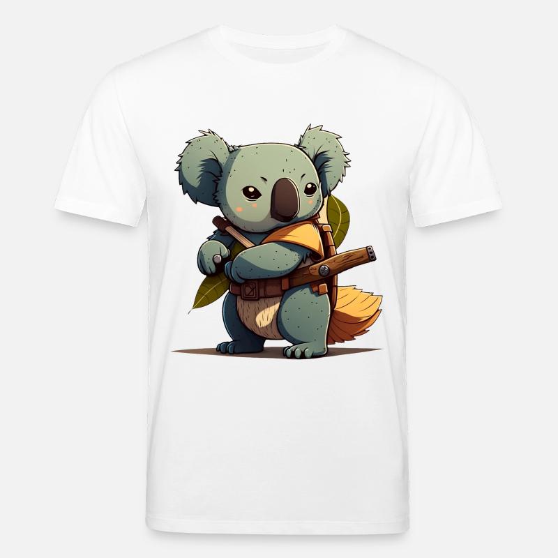 Koala als Samurai - Stanley/Stella Unisex Bio-T-Shirt CREATOR  - Weiß