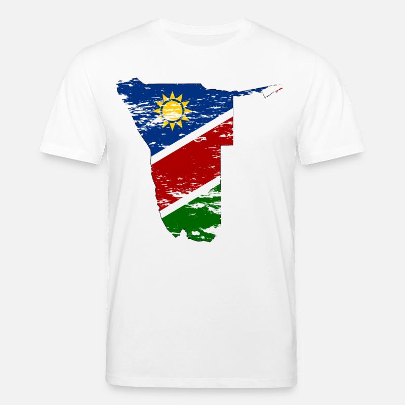 Namibia map used - Stanley/Stella CREATOR Unisex Organic T-Shirt - white