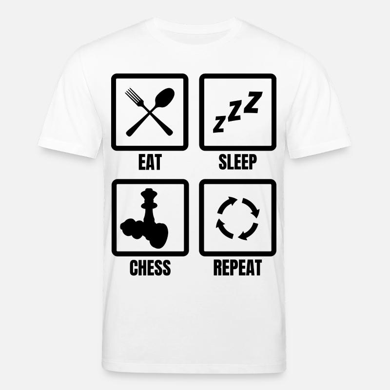 Routine d’échecs - T-shirt bio CREATOR Stanley/Stella Unisexe - blanc