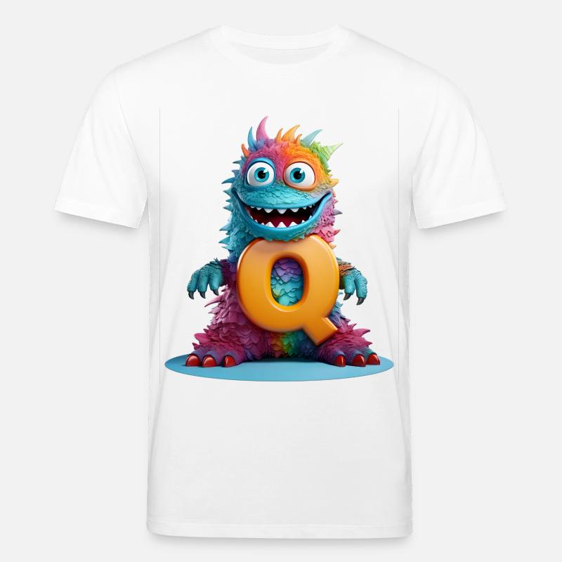 Regenbogenmonster mit Q - Stanley/Stella Unisex Bio-T-Shirt CREATOR  - Weiß