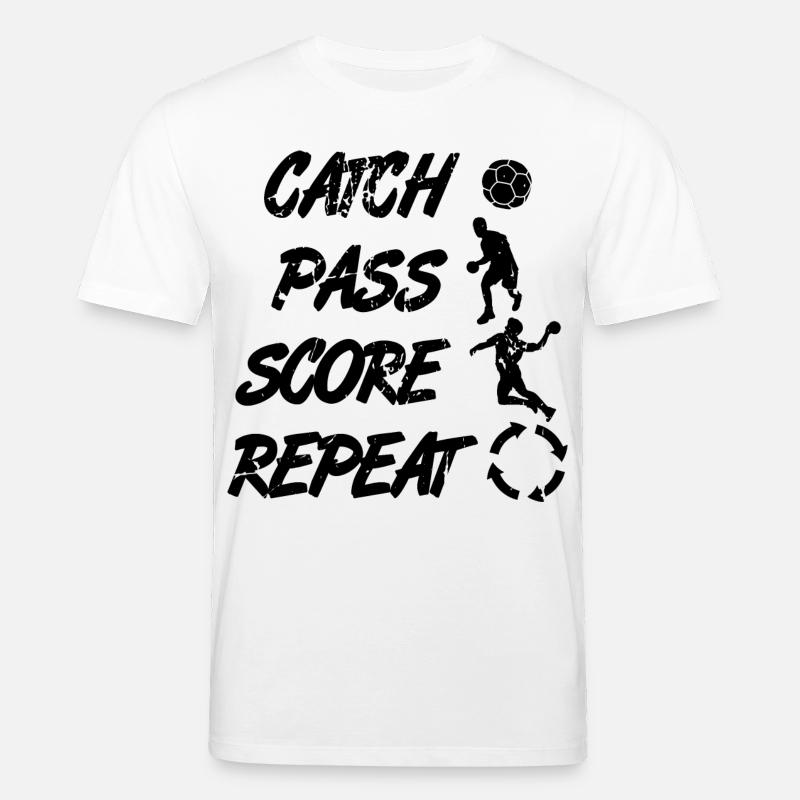 Attraper, passer, répéter, points - T-shirt bio CREATOR Stanley/Stella Unisexe - blanc