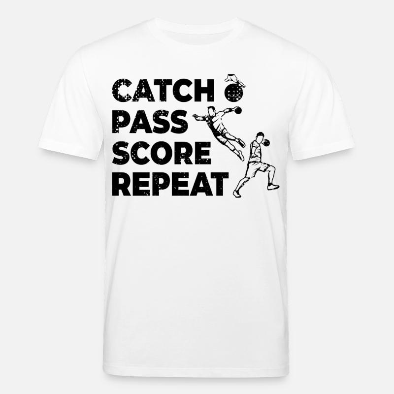 Attraper, passer, marquer, répéter - T-shirt bio CREATOR Stanley/Stella Unisexe - blanc