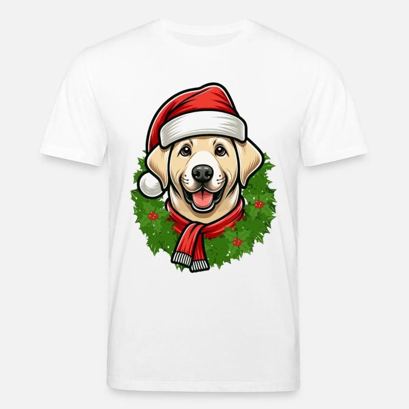 Weihnachts Labrador Hunde-Freunde - Stanley/Stella Unisex Bio-T-Shirt CREATOR  - Weiß