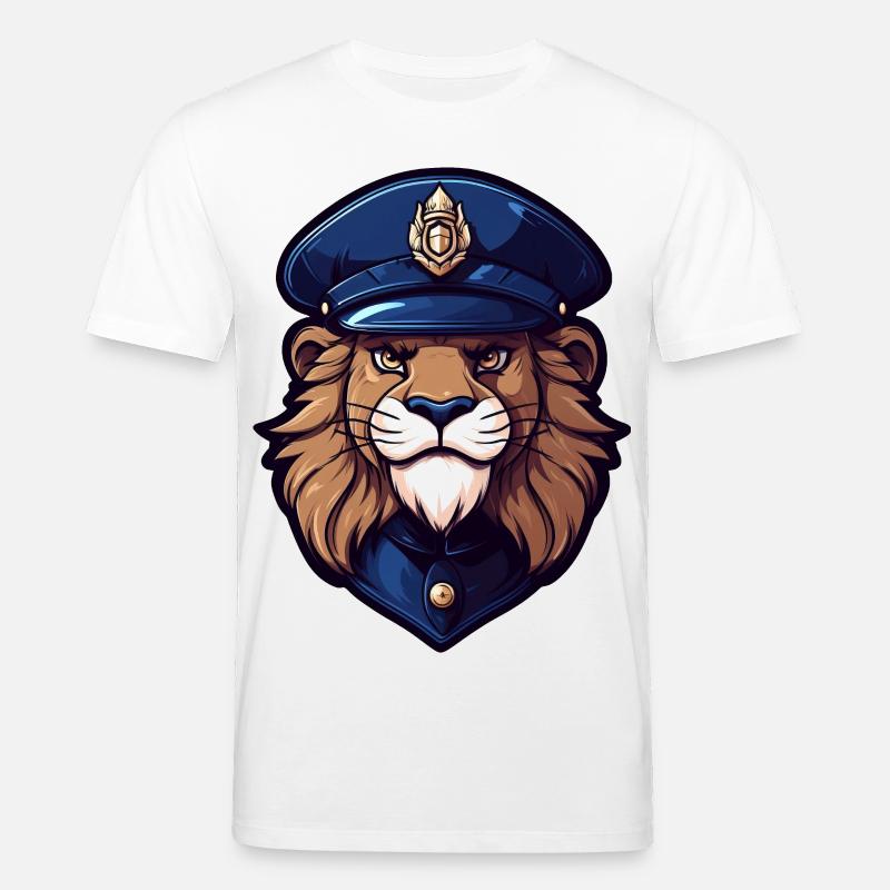 Polizei Löwe - Stanley/Stella Unisex Bio-T-Shirt CREATOR  - Weiß