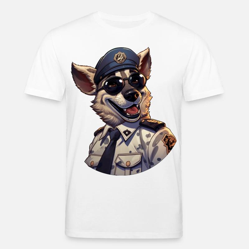 Polizei Hyäne - Stanley/Stella Unisex Bio-T-Shirt CREATOR  - Weiß