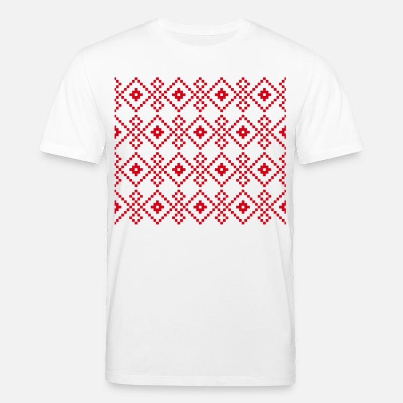 Pull uni de Noël (rouge) - T-shirt bio CREATOR Stanley/Stella Unisexe - blanc