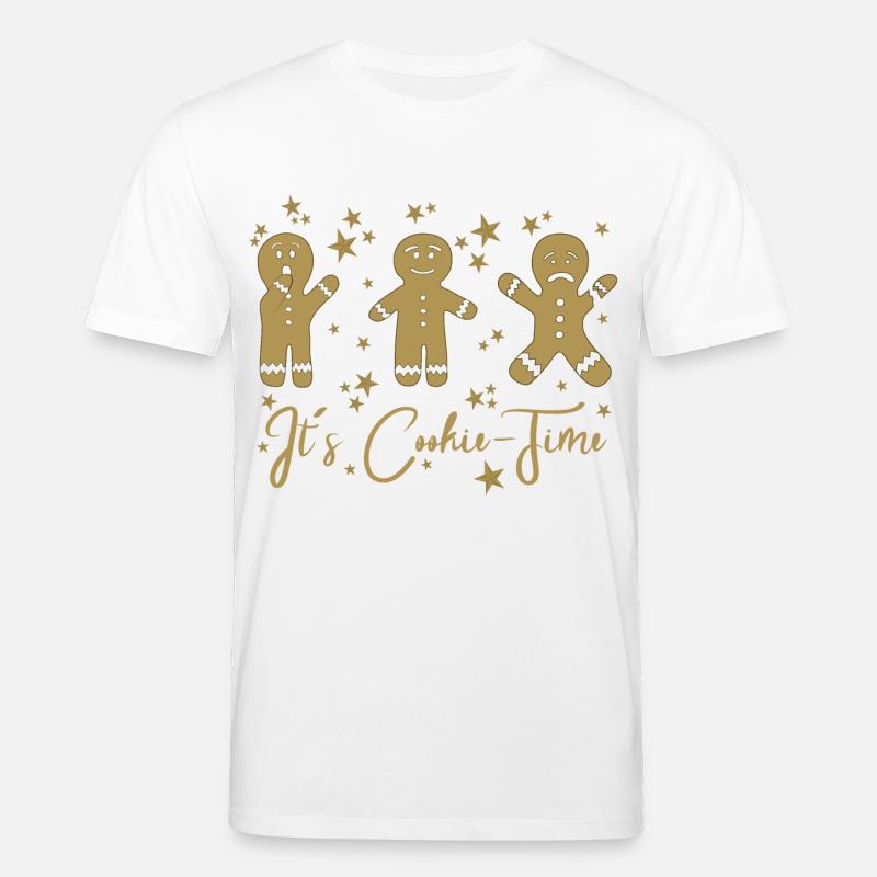 It’s Cookie Time – Gingerbread Design - Stanley/Stella Unisex Bio-T-Shirt CREATOR  - Weiß