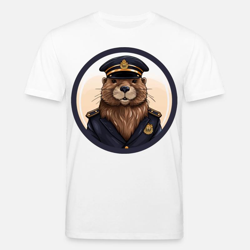 Biber Polizei - Stanley/Stella Unisex Bio-T-Shirt CREATOR  - Weiß