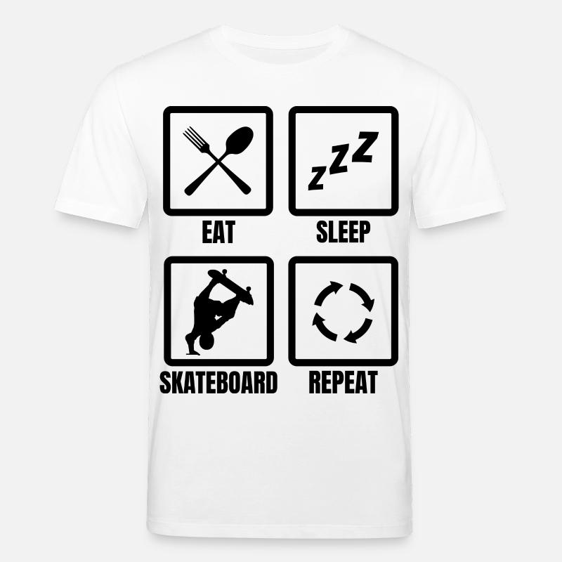Skateboarding Routine - Stanley/Stella Unisex Bio-T-Shirt CREATOR  - Weiß
