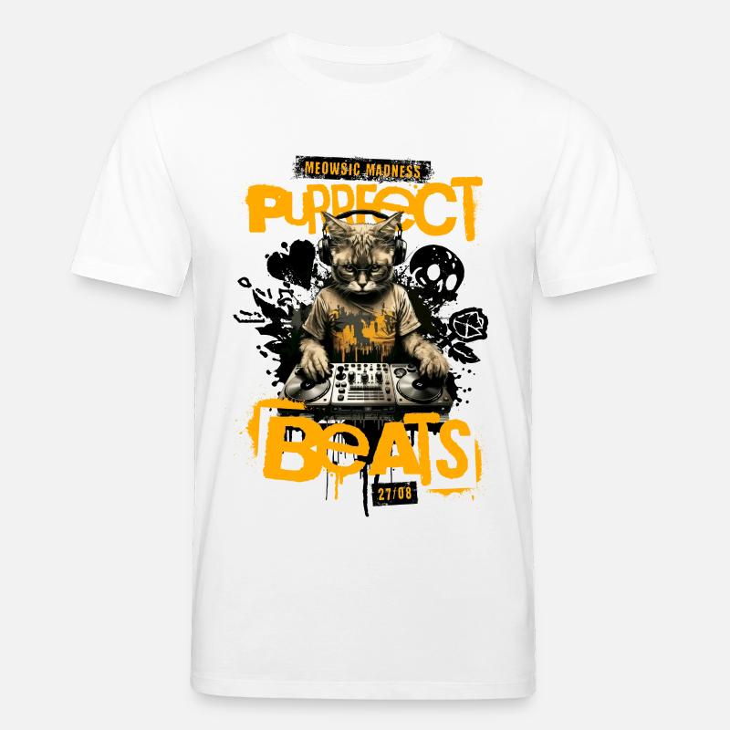 KatzenDJ Beats Graffiti - Stanley/Stella Unisex Bio-T-Shirt CREATOR - Weiß