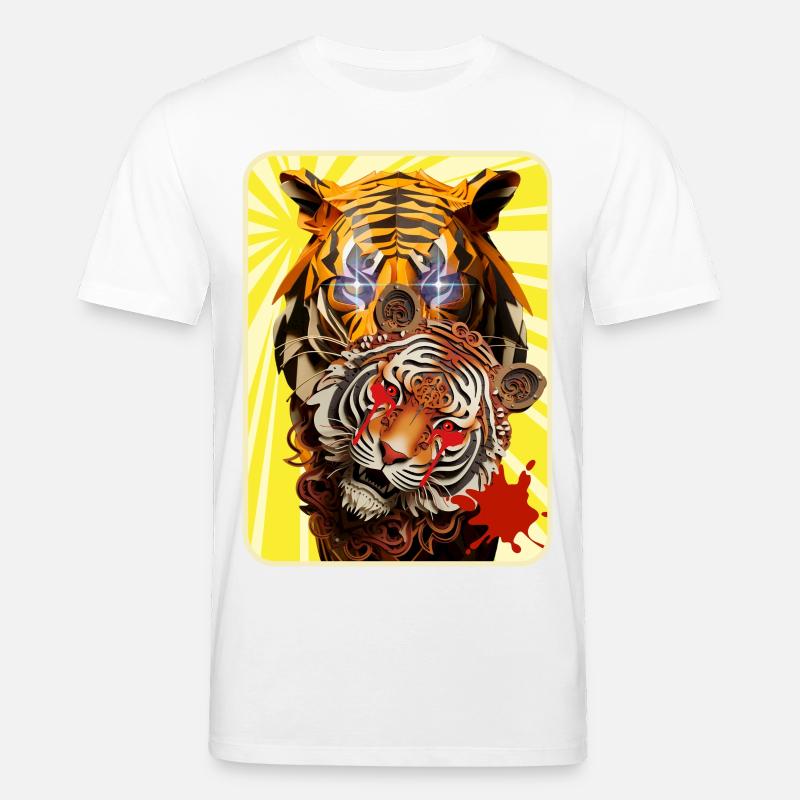 Tiger und Löwe - Stanley/Stella Unisex Bio-T-Shirt CREATOR  - Weiß
