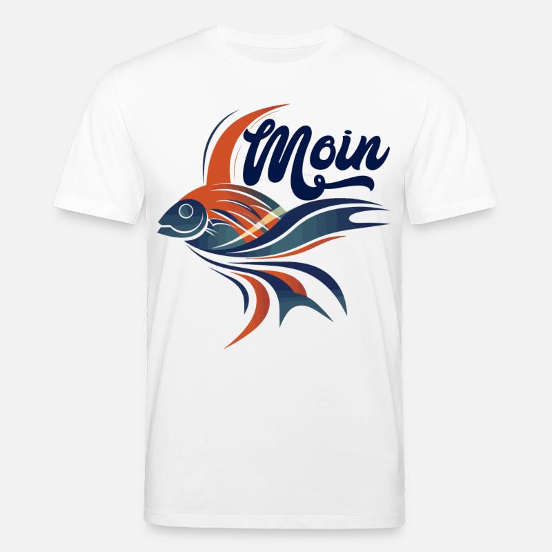 Farbiger Flussfisch Abstract Moin - Stanley/Stella Unisex Bio-T-Shirt CREATOR  - Weiß