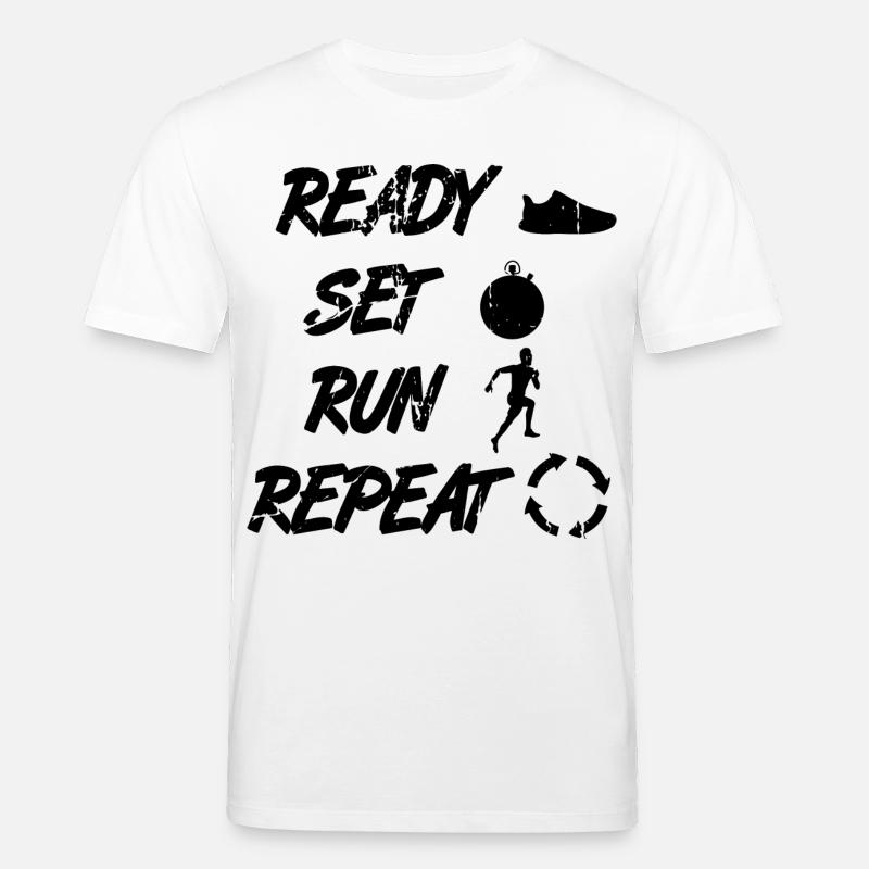 Routine de coureur drôle - T-shirt bio CREATOR Stanley/Stella Unisexe - blanc