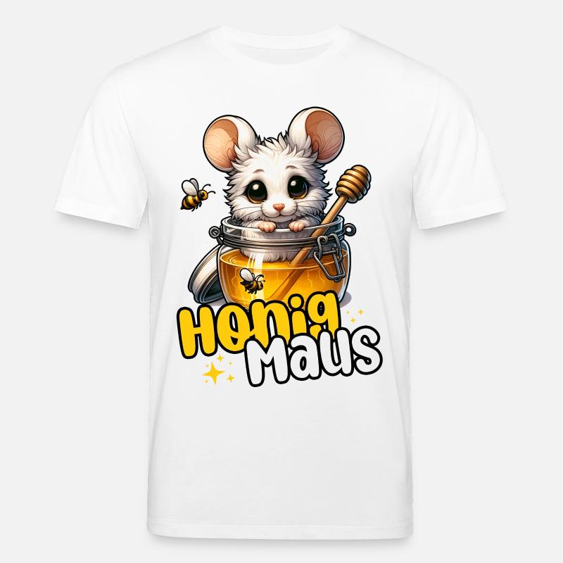 Honigmaus – Süße Maus im Honigglas - Stanley/Stella Unisex Bio-T-Shirt CREATOR  - Weiß