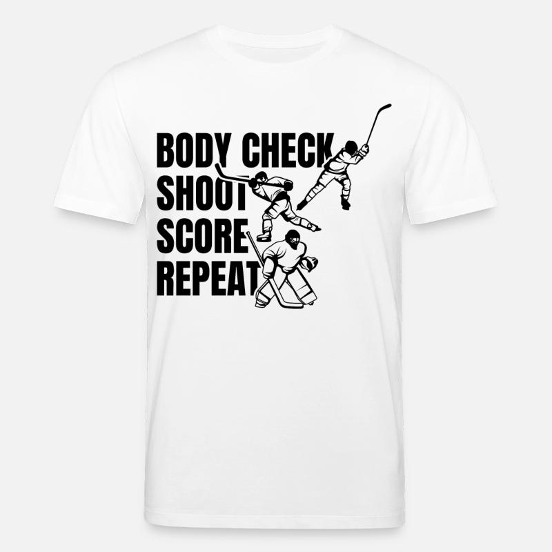 Répétition des points de tir Bodycheck - T-shirt bio CREATOR Stanley/Stella Unisexe - blanc