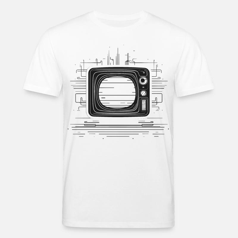 Retro TV Zeichnung - Stanley/Stella Unisex Bio-T-Shirt CREATOR - Weiß