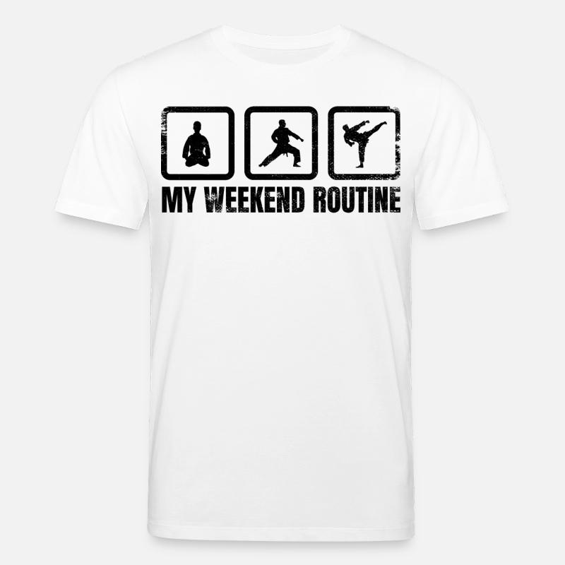 Meine Wochenendroutine - Stanley/Stella Unisex Bio-T-Shirt CREATOR  - Weiß