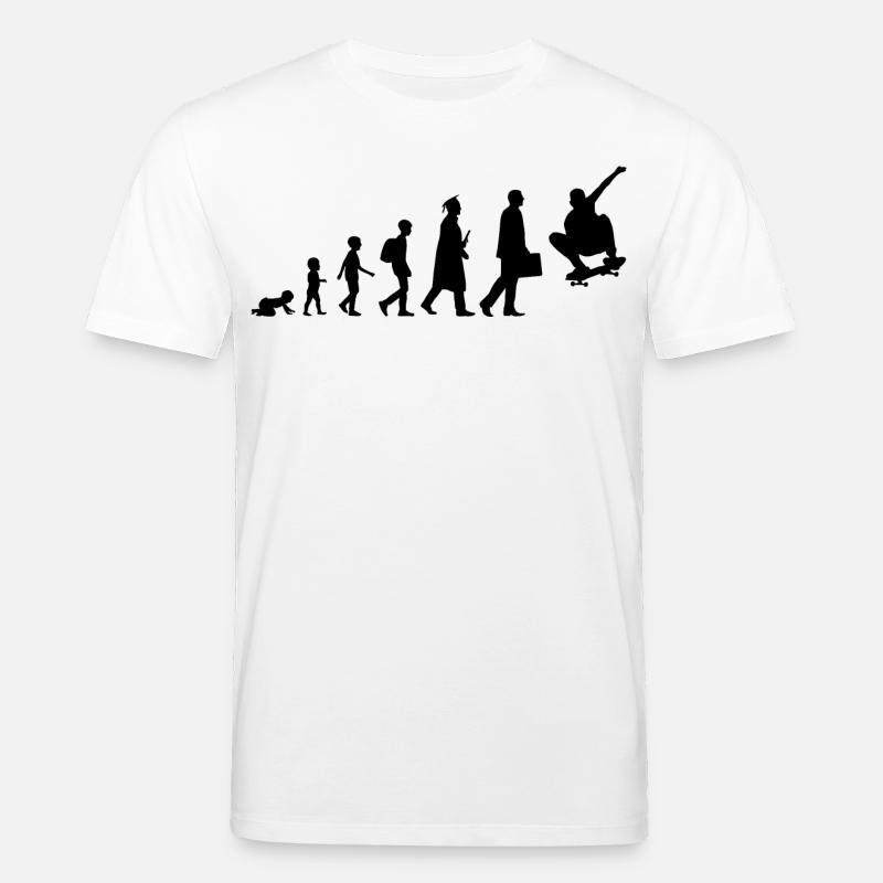 Skateboarder Evolution - Stanley/Stella CREATOR Unisex Organic T-Shirt - white