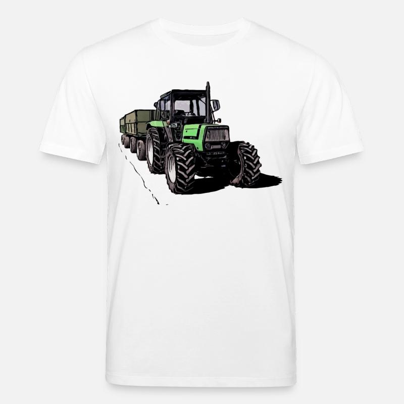 Deutz 4.31 Traktor mit Anhänger - Stanley/Stella Unisex Bio-T-Shirt CREATOR  - Weiß