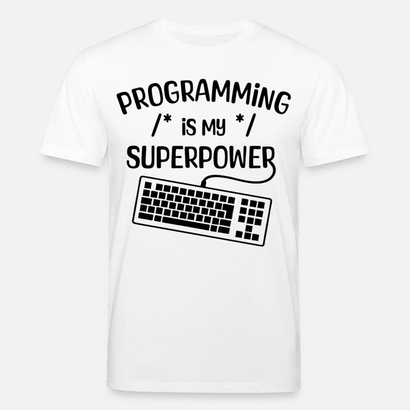 Computer Freak Statement Developer Programmer - Stanley/Stella CREATOR Unisex Organic T-Shirt - white