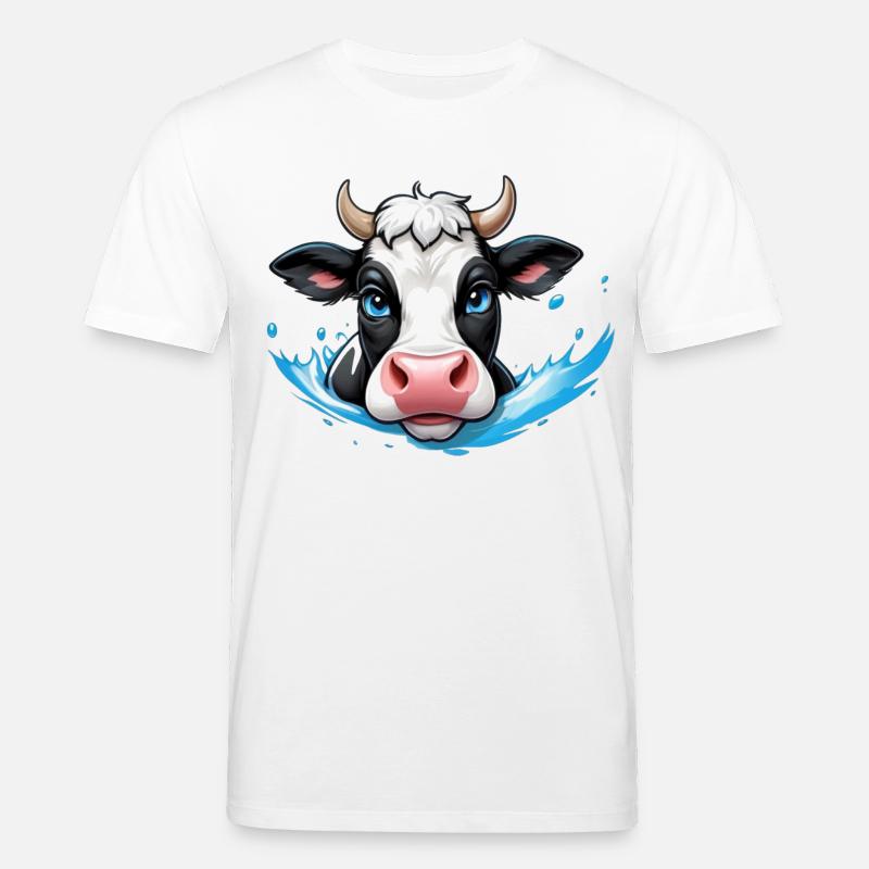 Douce éclaboussure de vache - T-shirt bio CREATOR Stanley/Stella Unisexe - blanc