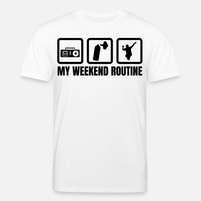 Meine Wochenendroutine - Stanley/Stella Unisex Bio-T-Shirt CREATOR  - Weiß