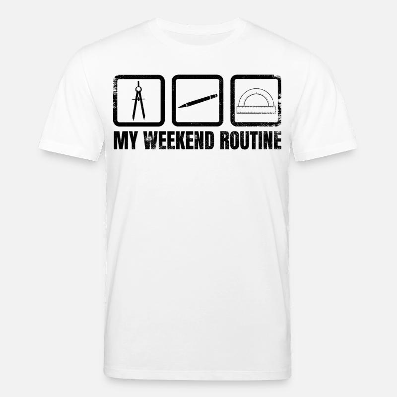 My Weekend Routine - Stanley/Stella CREATOR Unisex Organic T-Shirt - white
