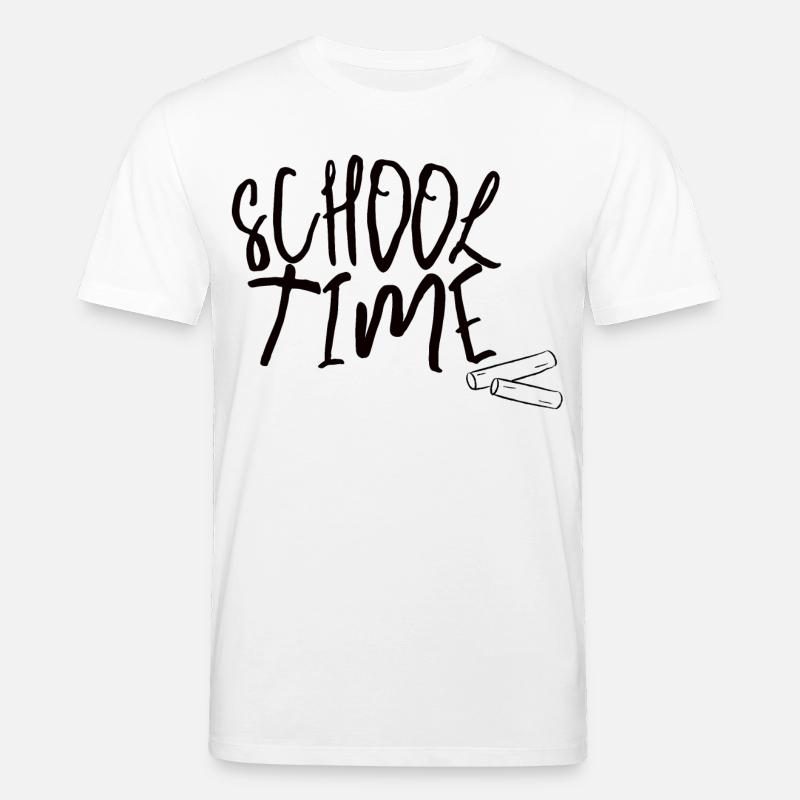 School Time – Minimal Schulstart Design - Stanley/Stella Unisex Bio-T-Shirt CREATOR  - Weiß